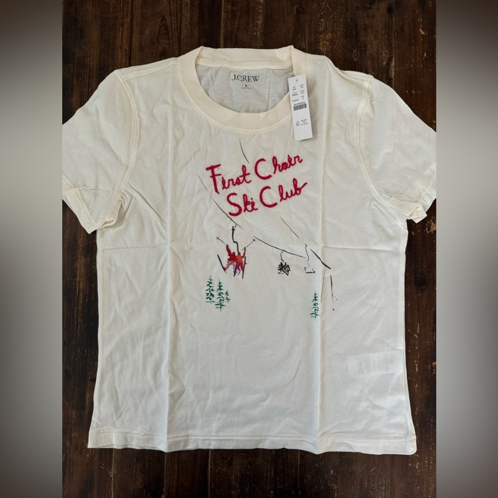 NEW! J. Crew tee, First Chair Ski Club Graphic🎿⛷️ - Picture 2 of 6